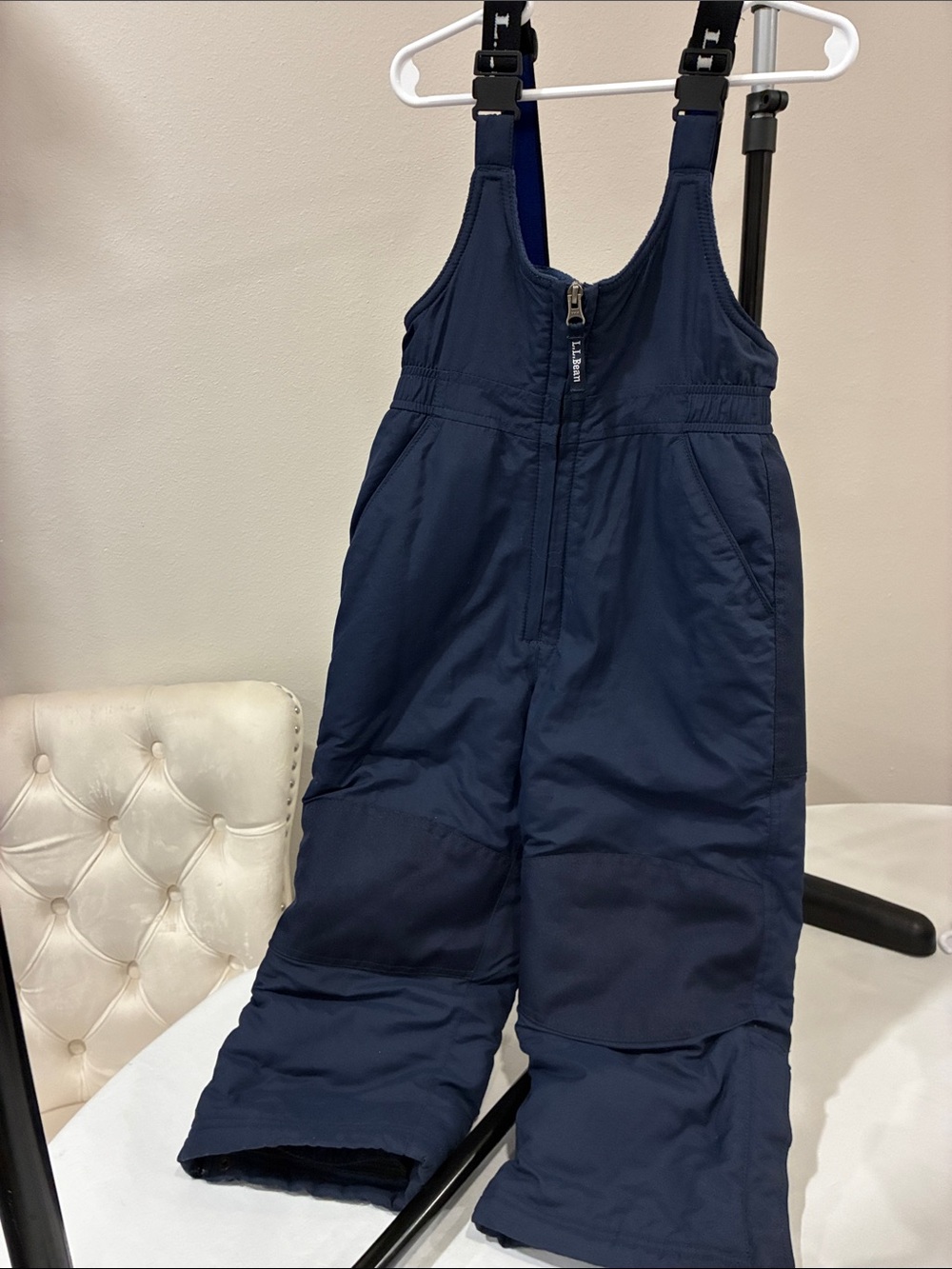 L.L. Bean Kids Navy Insulated Snow Bib Overalls